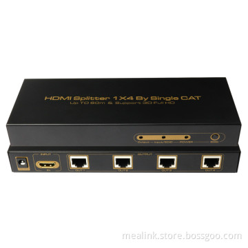 4 Port HDMI Splitter Over 60m Single Cat Cable